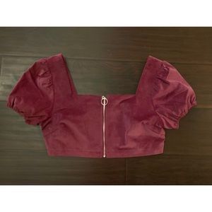 NWT Cropped Corduroy Valfre top size Large